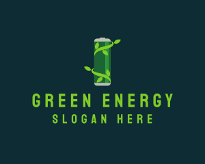 Green Vines Battery logo design