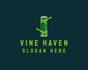 Green Vines Battery logo design