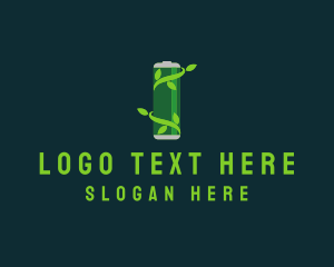 Leaf - Green Vines Battery logo design