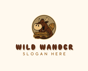 Wild Boar Camping Firewood logo design