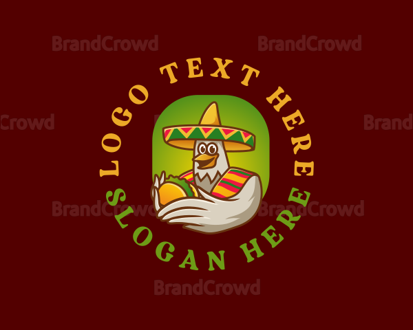 Mexican Taco Bird Logo