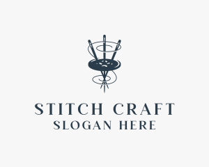 Cross Stitch - Sewing Fashion Tailor logo design