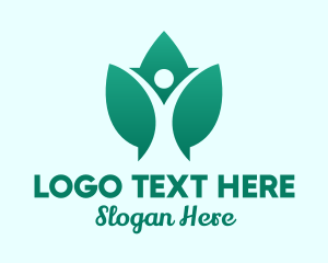 Sauna - Leaf Wellness Yoga logo design