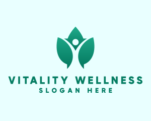 Wellness - Leaf Wellness Yoga logo design