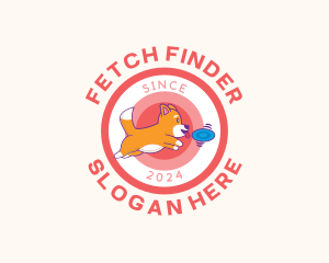 Fetch - Pet Dog Frisbee logo design