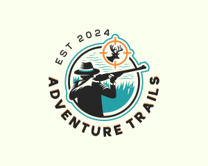 Adventure Deer Hunting  logo design