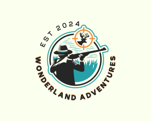 Adventure Deer Hunting  logo design