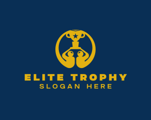 Trophy - Gold Trophy Circle logo design