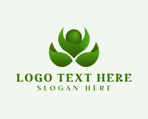 Vegetable - Plant Human Flower logo design