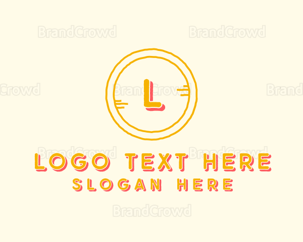 Handdrawn Circle Art Logo