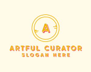 Handdrawn Circle Art logo design