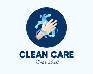 Clean Hand Washing Sanitizer logo design