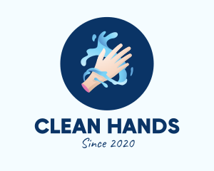 Clean Hand Washing Sanitizer logo design