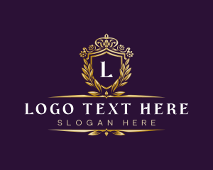 Wealth - Elegant Floral Shield logo design