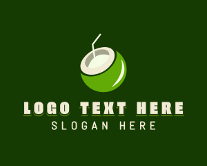 Juice - Organic Coconut Juice logo design