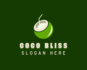 Organic Coconut Juice logo design