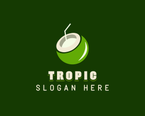 Organic Coconut Juice logo design