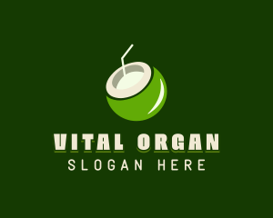 Organic Coconut Juice logo design