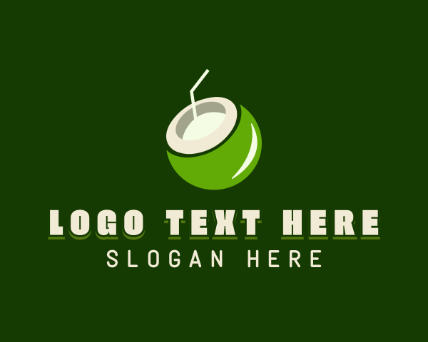 Coconut - Organic Coconut Juice logo design