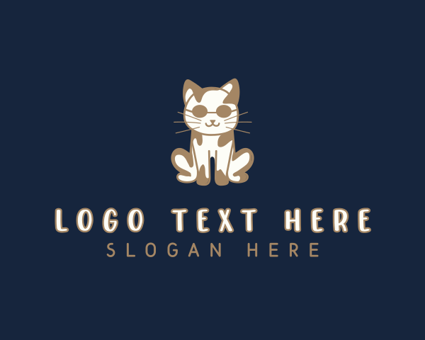 Grooming - Kitty Cat Cartoon logo design