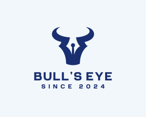 Bull Horns Pen logo design