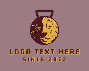 Lion Kettlebell Fitness logo design