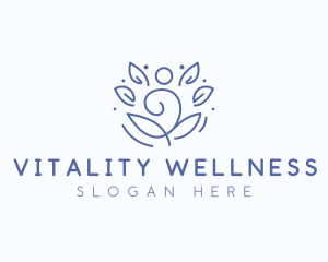 Wellness Yoga Meditation logo design