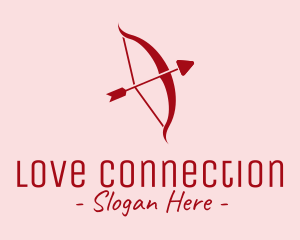 Romance - Red Cupid Arrow logo design