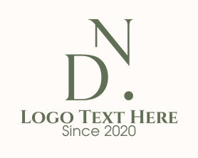 Atelier - Green Classic Letter D & N logo design