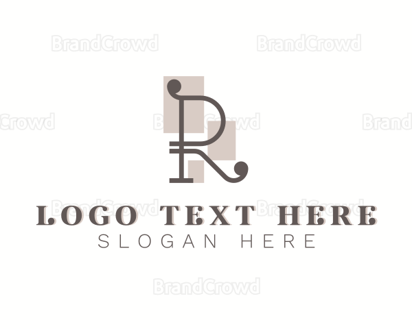 Fashion Styling Boutique Letter R Logo