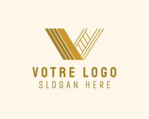 Professional Firm Letter V logo design
