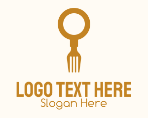 Browse - Magnifying Glass Fork Search logo design