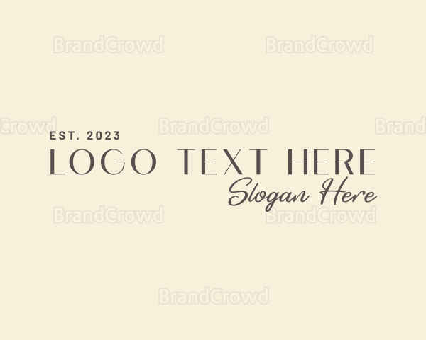 Elegant Signature Wordmark Logo