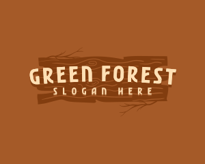 Wood Log Timber logo design