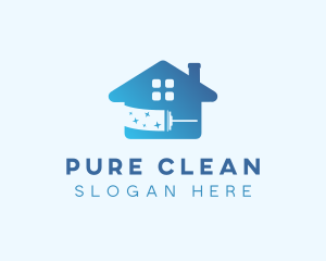 Squilgee Clean Housekeeper logo design