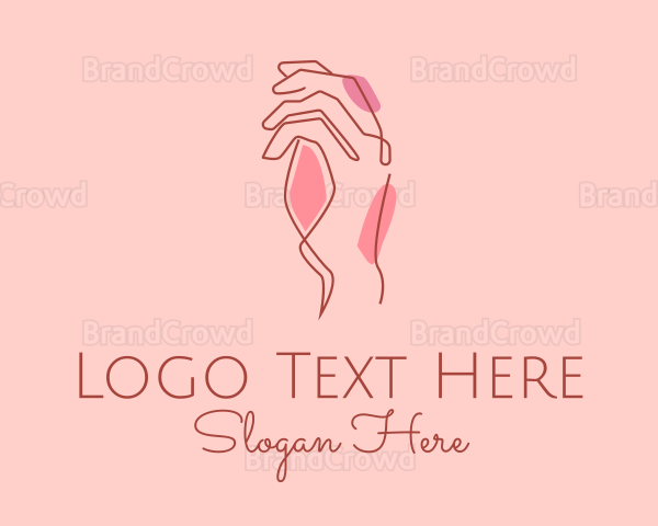Hand Skincare Outline Logo