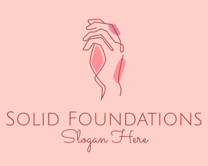 Hand Skincare Outline Logo