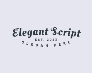 Elegant Script Business logo design