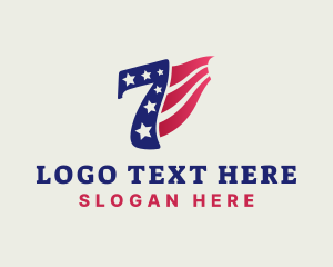 Flag - American Politics Number Seven logo design