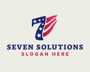 Seven - American Politics Number Seven logo design