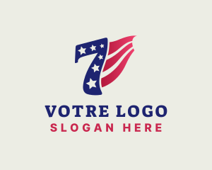 United States - American Politics Number Seven logo design