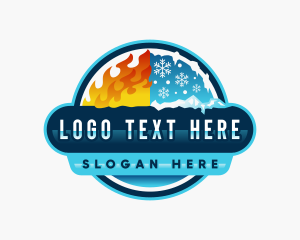 Freeze - Fire Ice  Hvac logo design