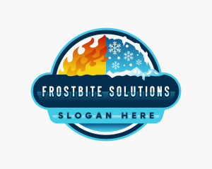 Freeze - Fire Ice  Hvac logo design