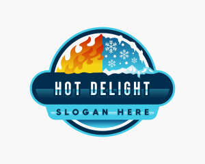 Fire Ice  Hvac logo design