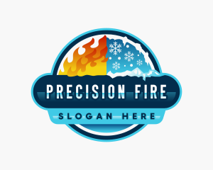 Fire Ice  Hvac logo design