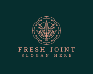 Joint - Ornate Cannabis Oil Drop logo design