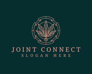 Joint - Ornate Cannabis Oil Drop logo design