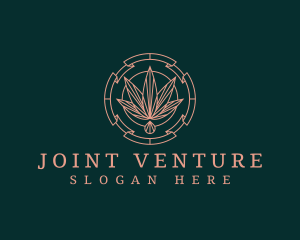 Joint - Ornate Cannabis Oil Drop logo design