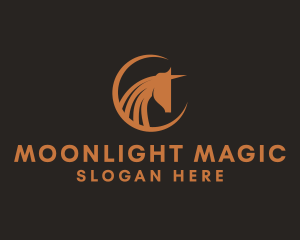 Magical Unicorn Horse logo design