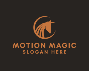 Magical Unicorn Horse logo design